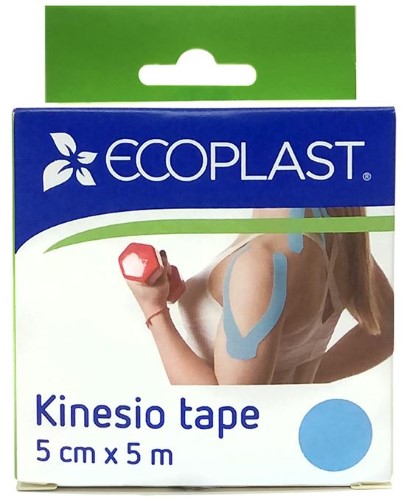 Изображение товара Ecoplast кинезио тейп 5 смх5 м голубой