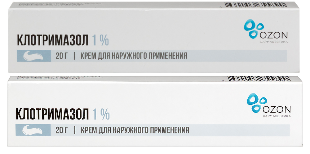 Изображение товара Клотримазол 1% туба крем для наружного применения 20 гр