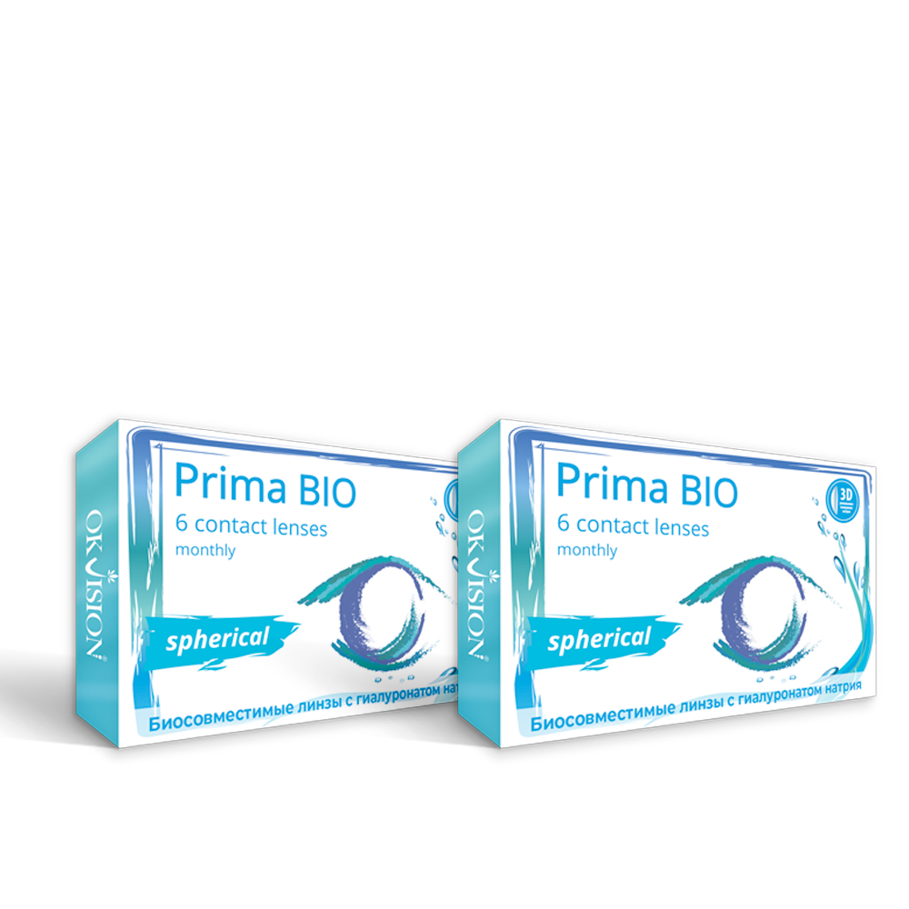 Набор из 2 упаковок OKVISION PRIMA BIO SPHERICAL 8,6/14,2 N6/-4,75/ мягкие  линзы - цена 2260 руб., купить в интернет аптеке в Верхней Пышме Набор из 2  упаковок OKVISION PRIMA BIO SPHERICAL 8,6/14,2