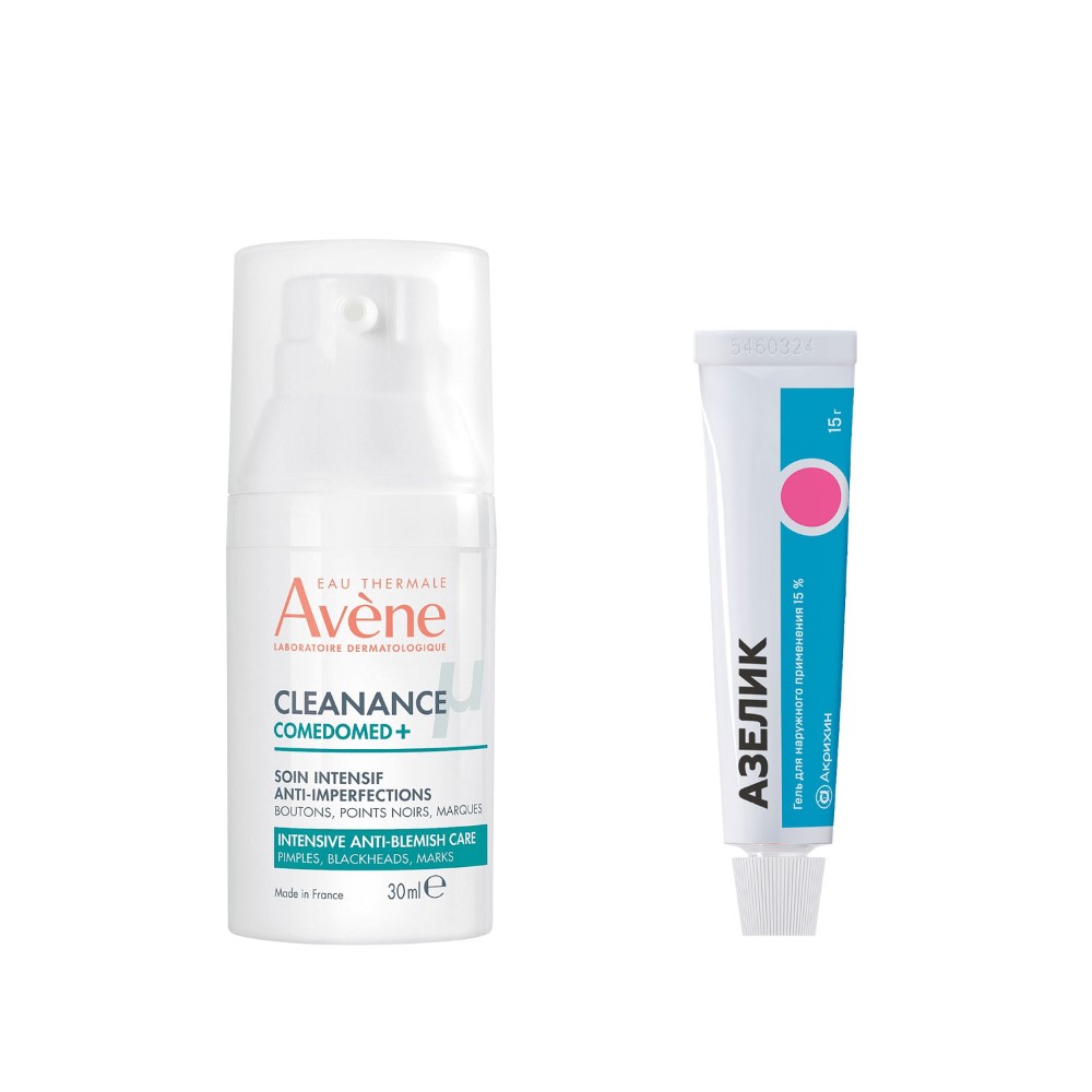 Изображение товара Набор AVENE CLEANANCE COMEDOMED+ КОНЦЕНТРАТ ДЛЯ ПРОБЛЕМНОЙ КОЖИ СКЛОННОЙ К АКНЕ ИНТЕНСИВНЫЙ 30МЛ + АЗЕЛИК 15% 15,0 ГЕЛЬ