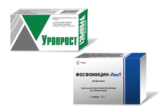 Изображение товара Набор Уропрост 10мг №10 супп рект + Фосфомицин-ЛекТ 3,0г пак пор по специальной цене