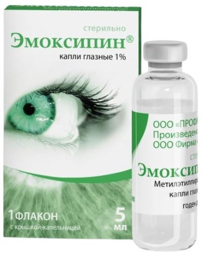 ЭМОКСИПИН 1% 5МЛ ГЛ КАПЛИ ФЛАК С КРЫШ/КАП инструкция по применению