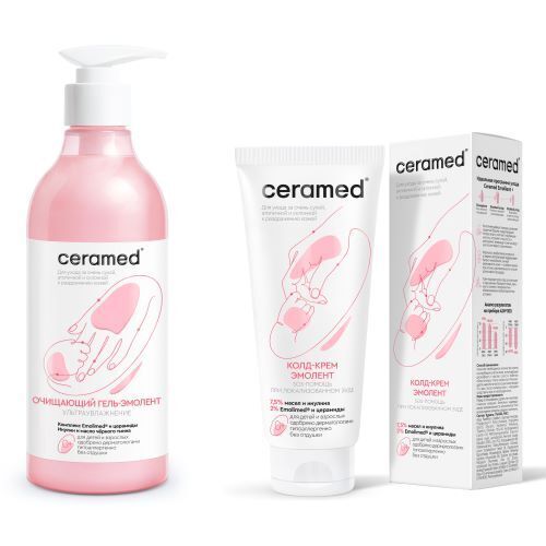 Изображение товара Набор Ceramed-Эмолент для ухода за атопичной кожей: гель-эмолент + колд-крем