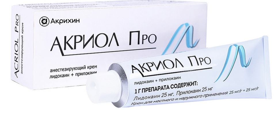 Изображение товара Акриол про 25 мг/г +25 мг/г крем для наружного применения 100 г