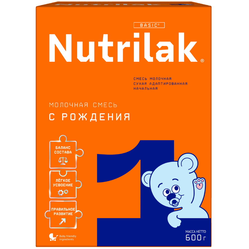 Изображение товара Nutrilak 1 сухая адаптированная смесь для детей с рождения до 6 месяцев 600г