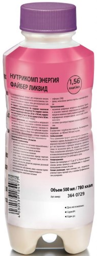 Изображение товара Нутрикомп энергия файбер ликвид 500 мл - нейтральный вкус