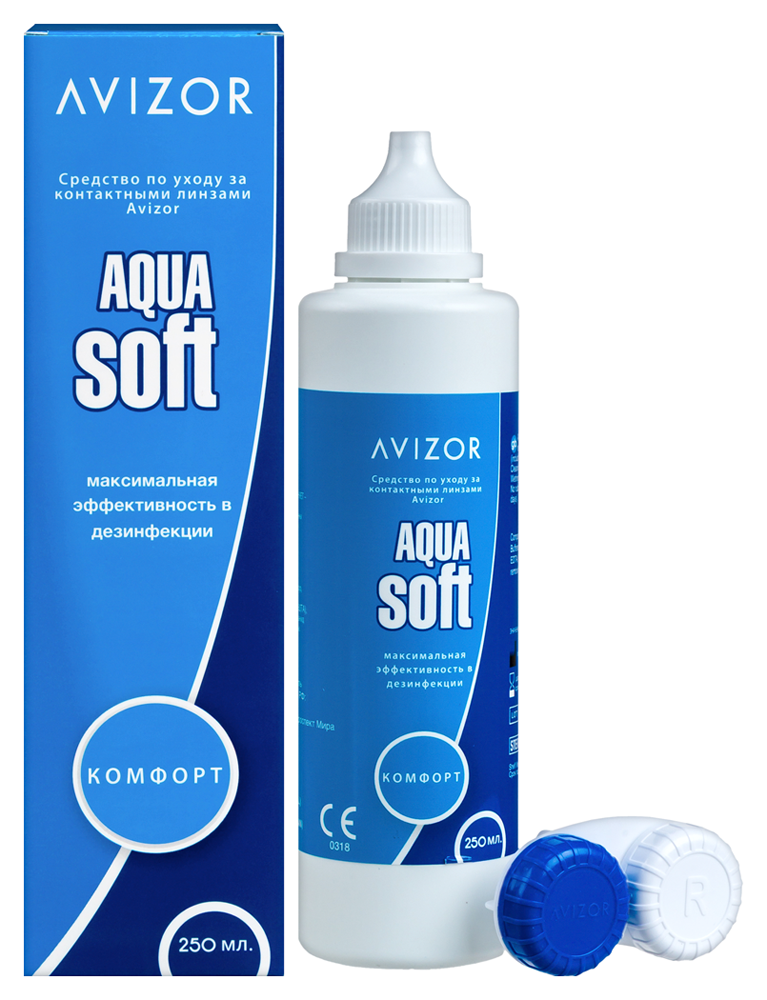 Изображение товара Avizor Aqua Soft раствор для контактных линз 250 мл с контейнером Изображение товара Avizor Aqua Soft раствор для контактных линз 250 мл с контейнером