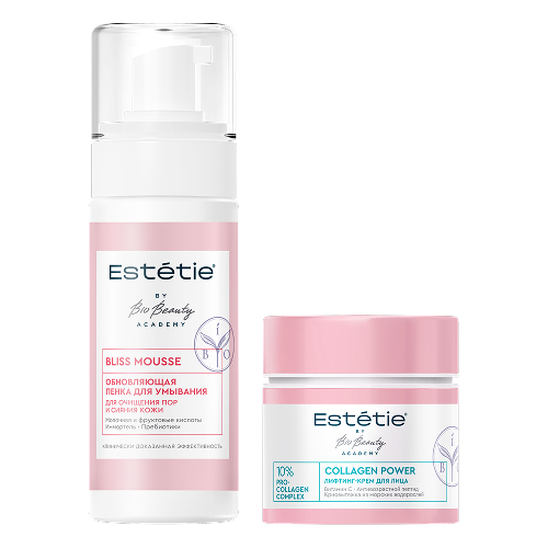 Изображение товара Набор ESTETIE ЛИФТИНГ И ОБНОВЛЕНИЕ со скидкой до 20% (пенка для умывания обновляющая 150мл+лифтинг-крем для лица)