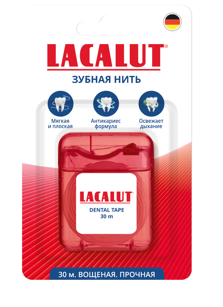 Изображение товара Lacalut зубная нить dental tape 30 м