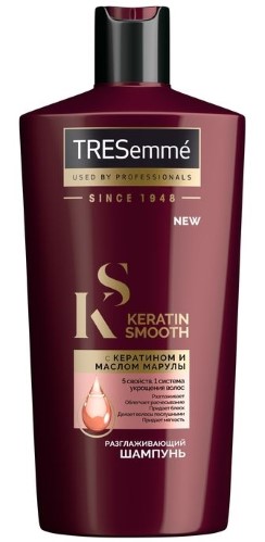 TRESEMME ШАМПУНЬ РАЗГЛАЖИВАЮЩИЙ KERATIN SMOOTH 650МЛ инструкция по применению