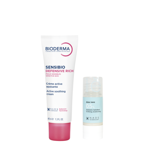 Изображение товара Набор Bioderma Sensibio Насыщенный крем для чувствительной кожи Defensive 40мл + Etat Pur Сыворотка с Алоэ Вера 15мл