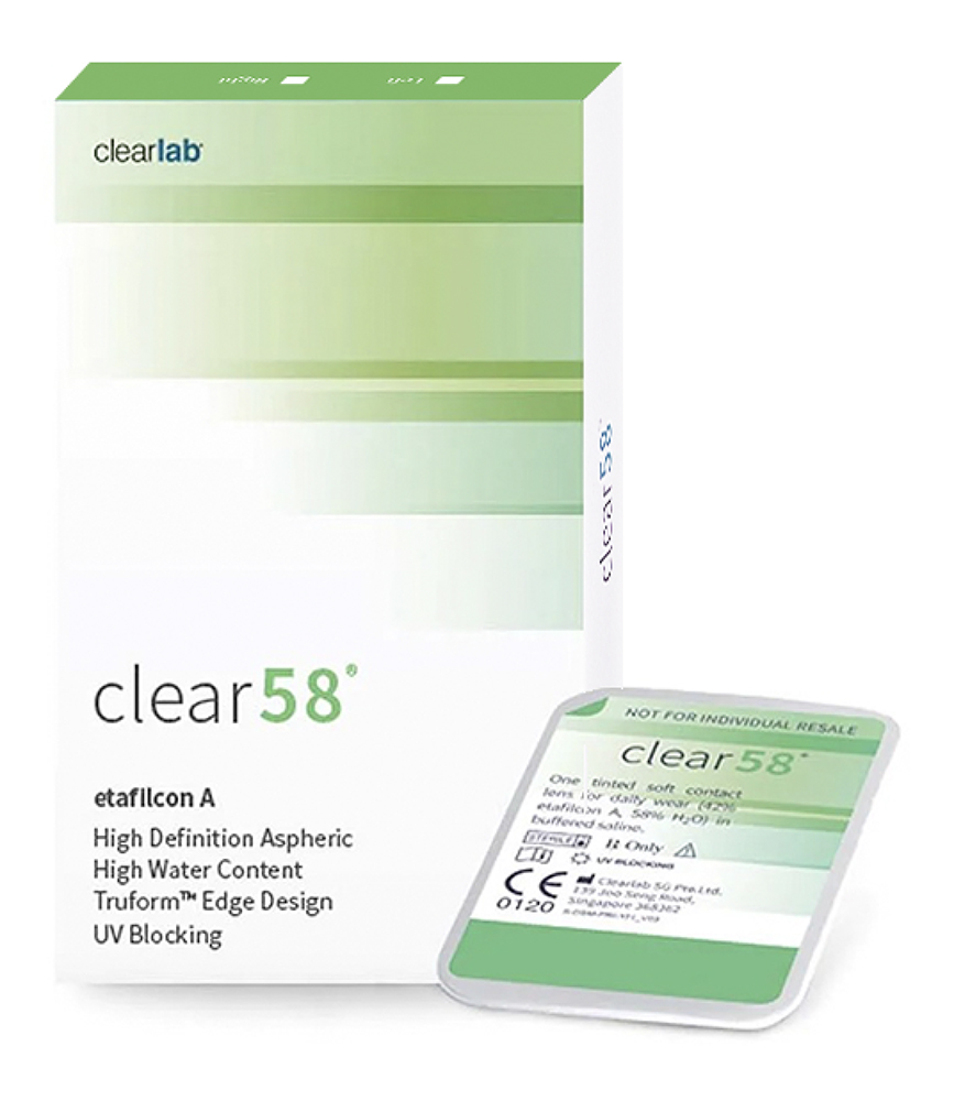Изображение товара Контактные линзы Clear58 плановой замены - диаметр 14,0 мм, -6,00 диоптрий, упаковка 6 шт.