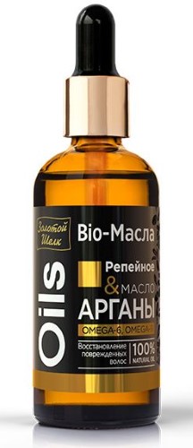 Изображение товара Золотой шелк bio-масло репейное&масло арганы 100 мл
