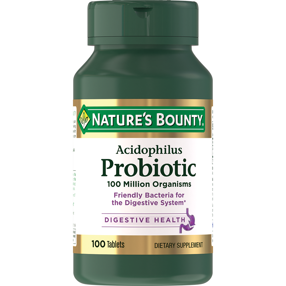 Изображение товара Нэйчес баунти ацидофилус пробиотик 100 таблеток 200 мг