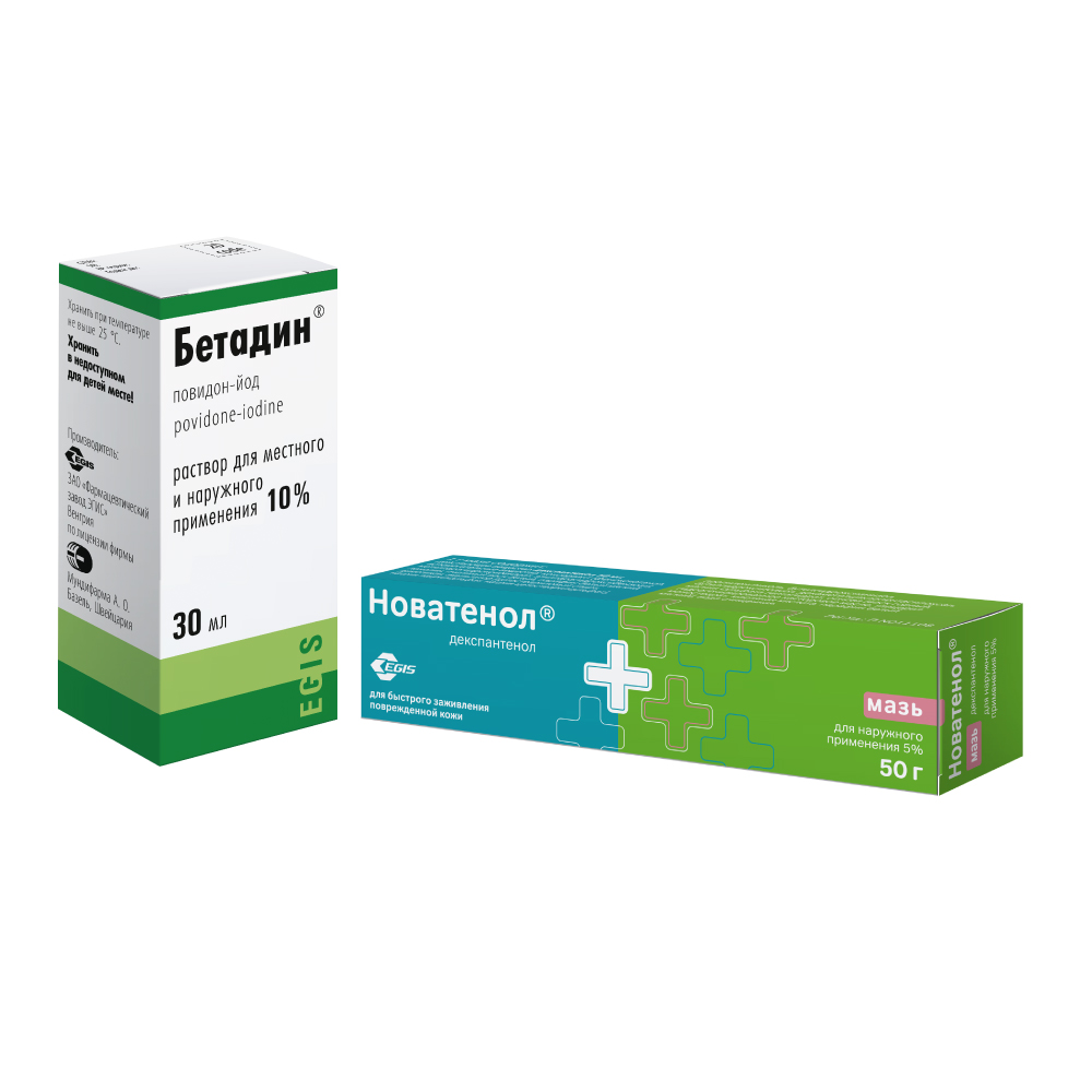 Изображение товара Набор НОВАТЕНОЛ 5% 50,0 МАЗЬ Д/НАРУЖ ПРИМ + БЕТАДИН 10% 30МЛ ФЛАК/КАП Р-Р по специальной цене