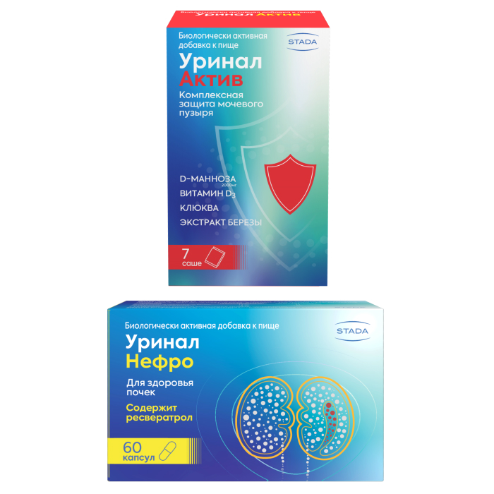 Изображение товара Набор Уринал Актив №7 саше и Уринал Нефро №60 со скидкой