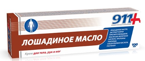 Изображение товара 911 Лошадиное масло крем для тела рук и ног 100 мл