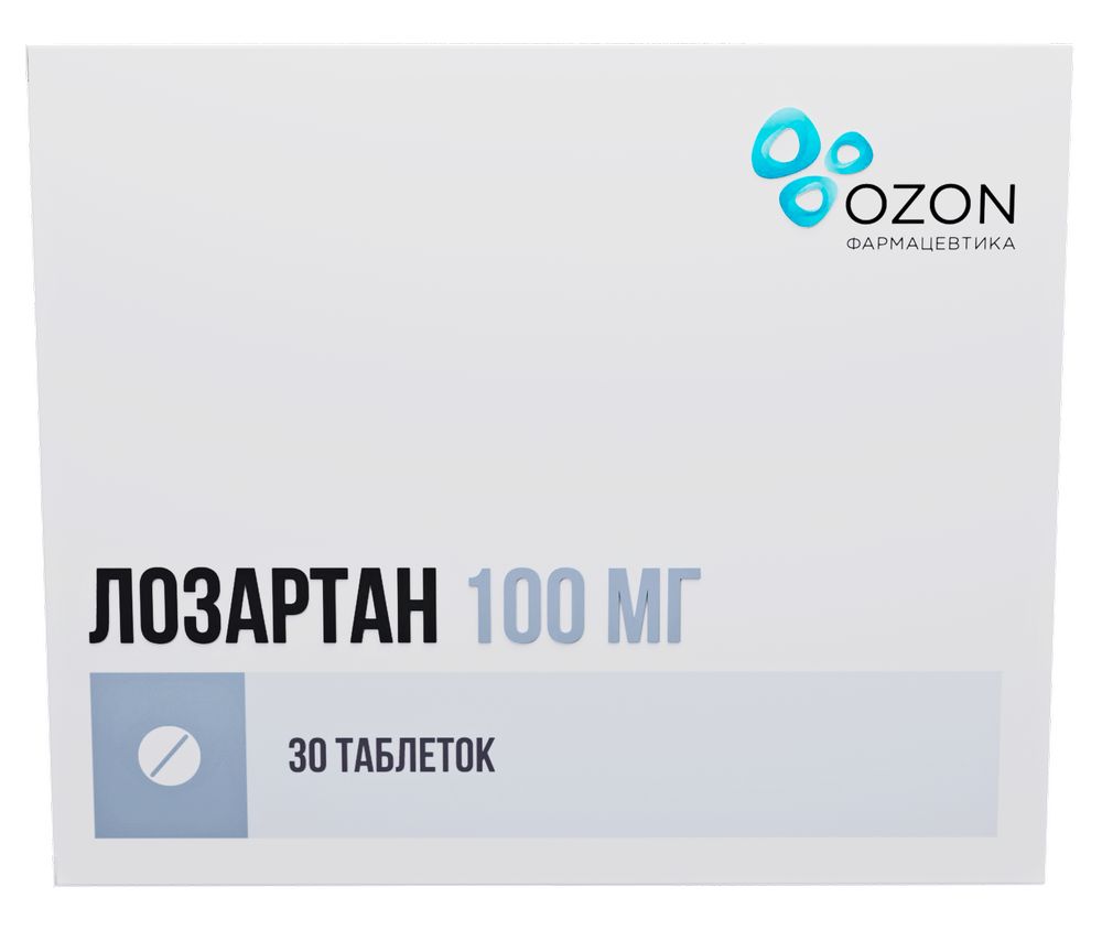 Лозартан 100 мг 30 шт. таблетки, покрытые пленочной оболочкой - цена 99  руб., купить в интернет аптеке в Москве Лозартан 100 мг 30 шт. таблетки,  покрытые пленочной оболочкой, инструкция по применению