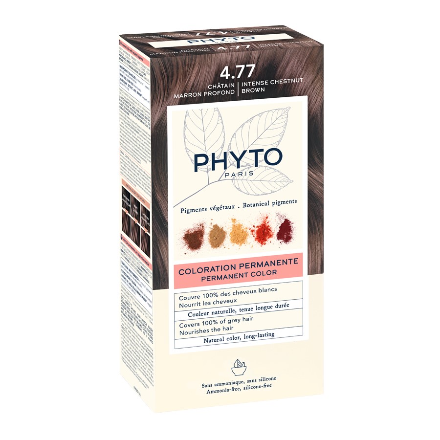 Phyto крем-краска для волос в наборе тон 4,77/насыщенный глубокий каштан/ -  цена 1635 руб., купить в интернет аптеке в Москве Phyto крем-краска для  волос в наборе тон 4,77/насыщенный глубокий каштан/, инструкция по