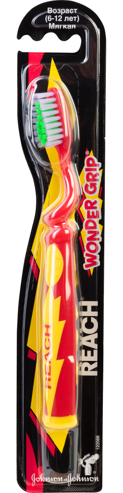 Изображение товара Reach wonder grip зубная щетка детская/6-12 лет/