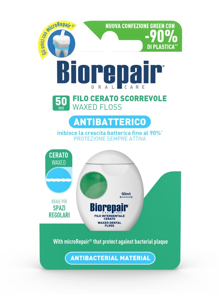 Изображение товара Biorepair зубная нить вощеная скользящая 50 м