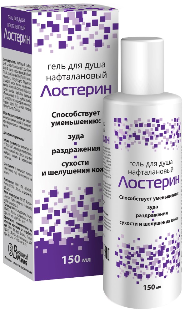 Изображение товара Гель для душа Лостерин нафталановый 150 мл для чувствительной кожи