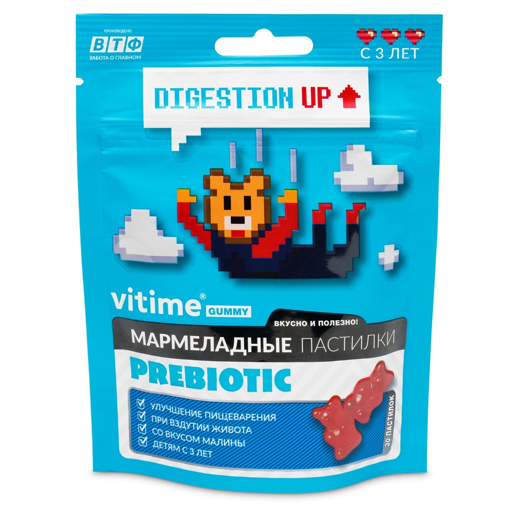 Изображение товара Vitime Gummy мармеладные пастилки пребиотик витамины для здоровья 30 шт