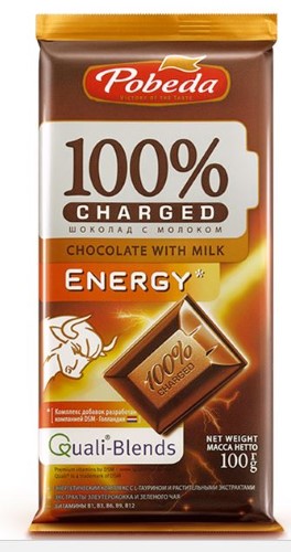 Изображение товара Чаржед шоколад с молоком энерджи 100 гр