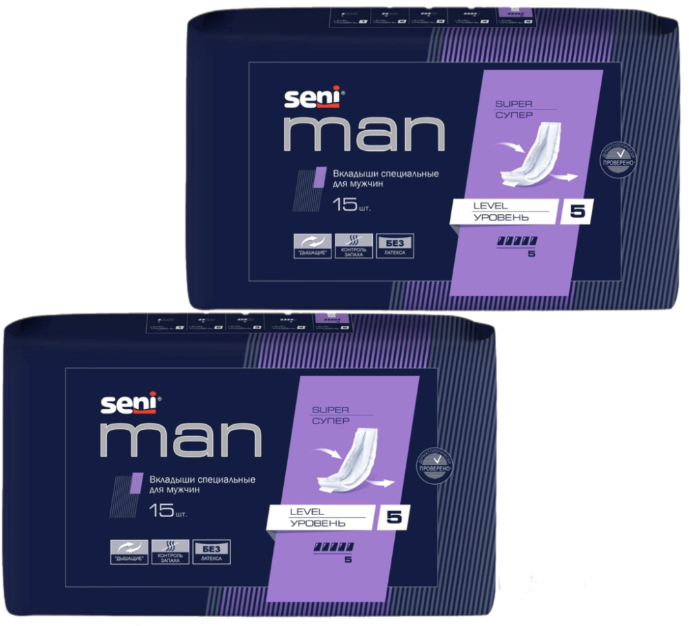 Изображение товара Набор Seni man вкладыши специальные для мужчин супер уровень 5 №15  из 2 уп со скидкой