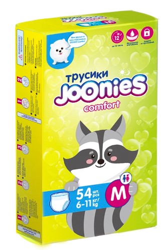 Изображение товара Подгузники-трусики Joonies Comfort для детей 6-11 кг 54 шт