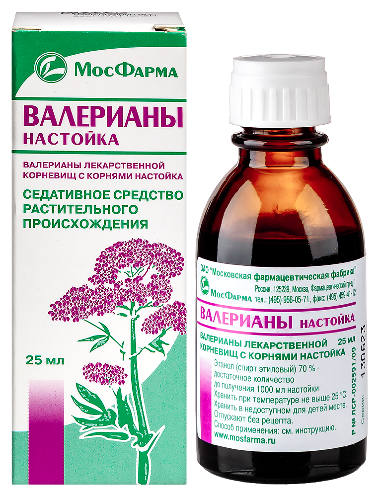 Изображение товара Настойка валерианы в флаконе-капельнице 25 мл