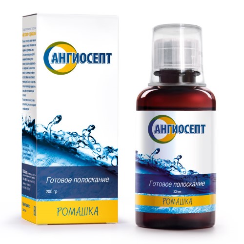 Изображение товара Ангиосепт готовое полоскание с ромашкой 200 мл для защиты и восстановления слизистой