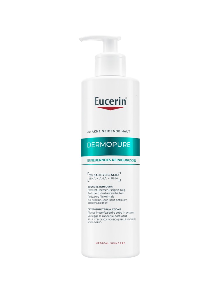 Изображение товара Eucerin Dermopure Clinical Гель для глубокого очищения проблемной кожи 400 мл Изображение товара Eucerin Dermopure Clinical Гель для глубокого очищения проблемной кожи 400 мл