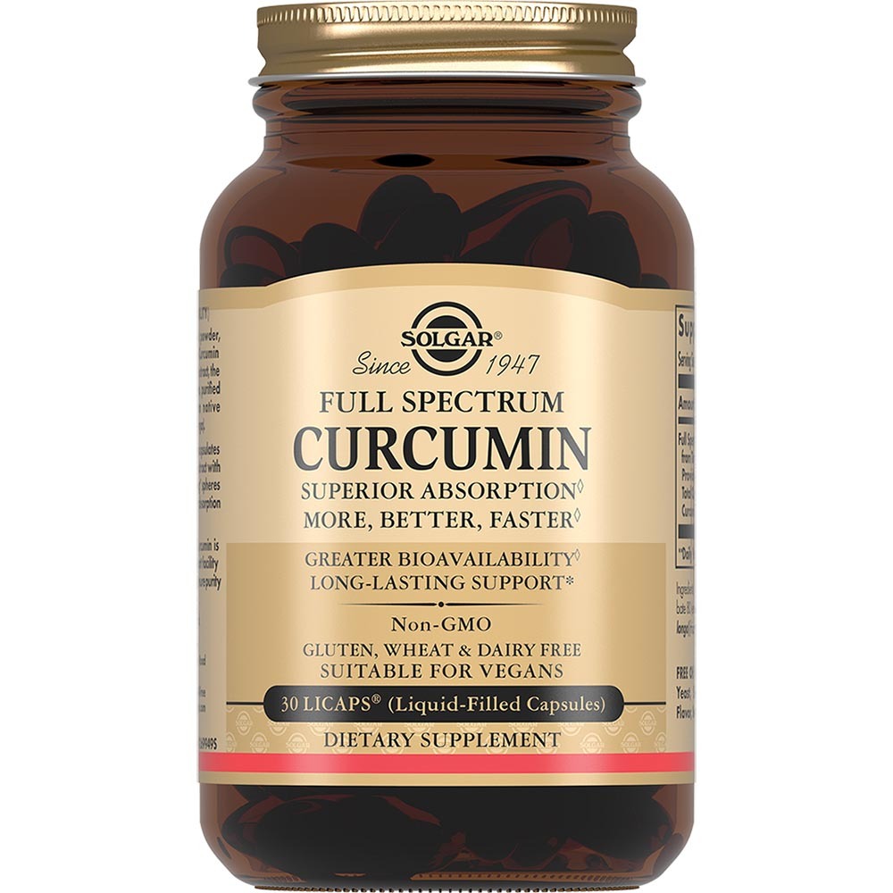 Изображение товара Солгар куркумин 30 капсул по 1044 мг - натуральный источник витаминов и антиоксидантов