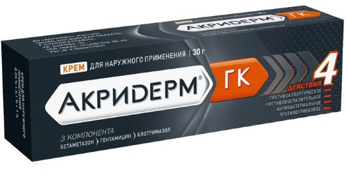 АКРИДЕРМ ГК 30,0 КРЕМ инструкция по применению