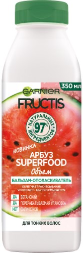 Изображение товара Garnier Fructis Бальзам-ополаскиватель для тонких волос 350 мл арбуз