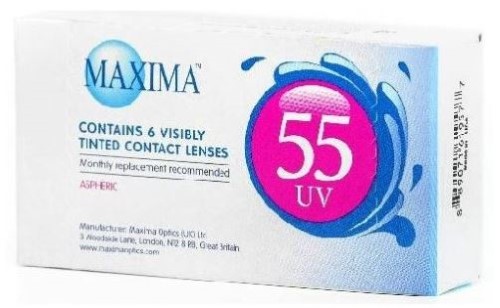 Изображение товара Мягкие контактные линзы Maxima 55 UV плановой замены -7,50/6 шт