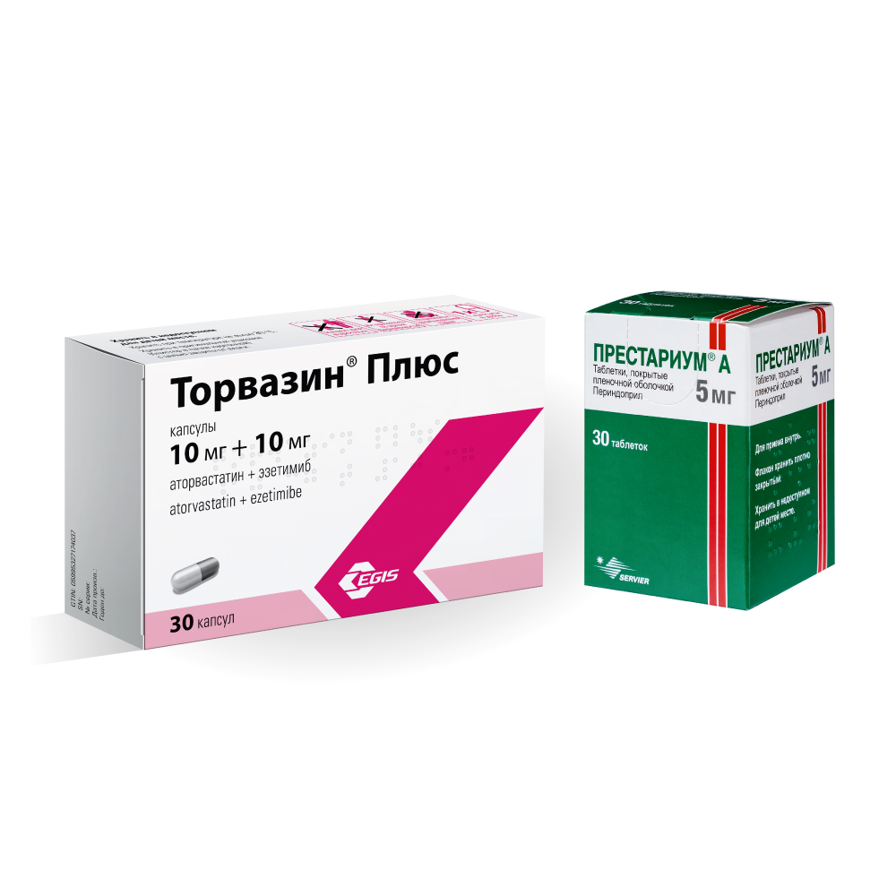 Изображение товара Набор ТОРВАЗИН ПЛЮС 0,01+0,01 N30 КАПС+Престариум а 5 мг 30 шт. таблетки, покрытые пленочной оболочкой по специальной цене Изображение товара Набор ТОРВАЗИН ПЛЮС 0,01+0,01 N30 КАПС+Престариум а 5 мг 30 шт. таблетки, покрытые пленочной оболочкой по специальной цене