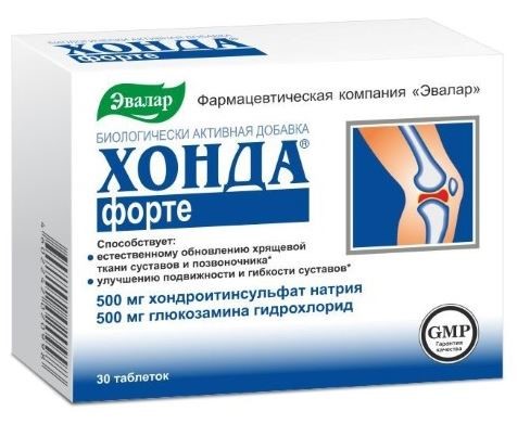 Изображение товара Биологическая добавка Хонда Форте 30 таблеток для поддержки суставов и позвоночника