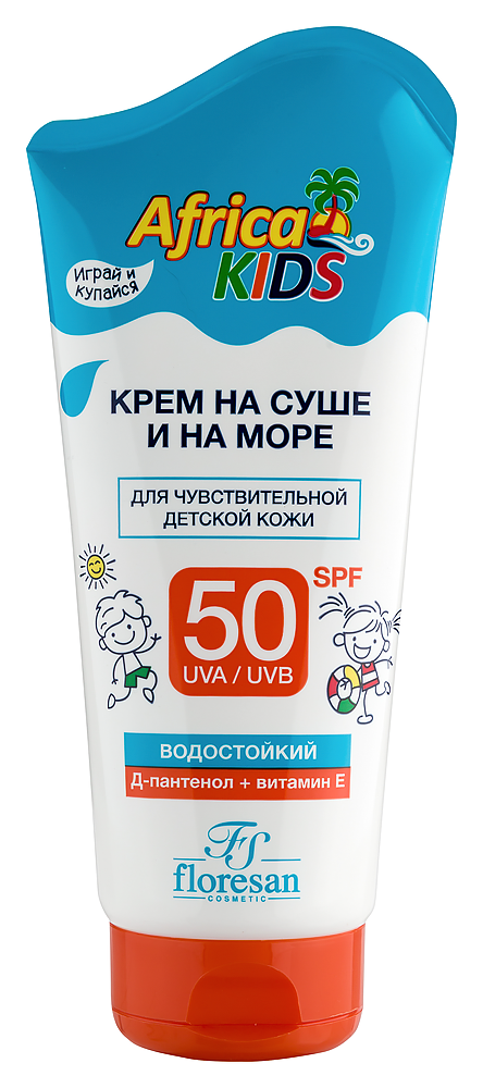 Изображение товара Floresan africa kids крем для защиты от солнца на суше и на море spf 50 150 мл