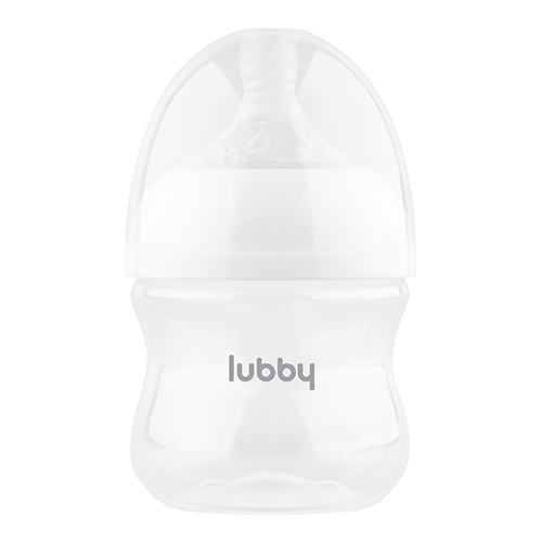 Изображение товара Силиконовая бутылочка Lubby с широкой соской 120 мл для детей 0+