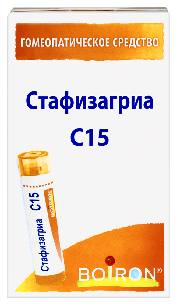 Изображение товара Стафизагриа c15 гомеопатический монокомпонентый препарат растительного происхождения 4 гр гранулы гомеопатические