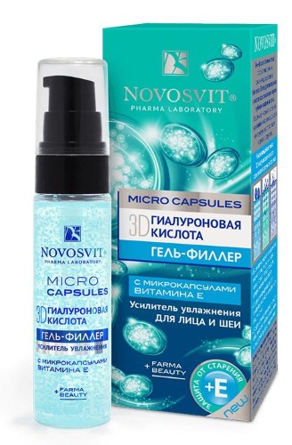 Изображение товара Novosvit гель-филлер 3d гиалуроновая кислота усилитель увлажнения 30 мл