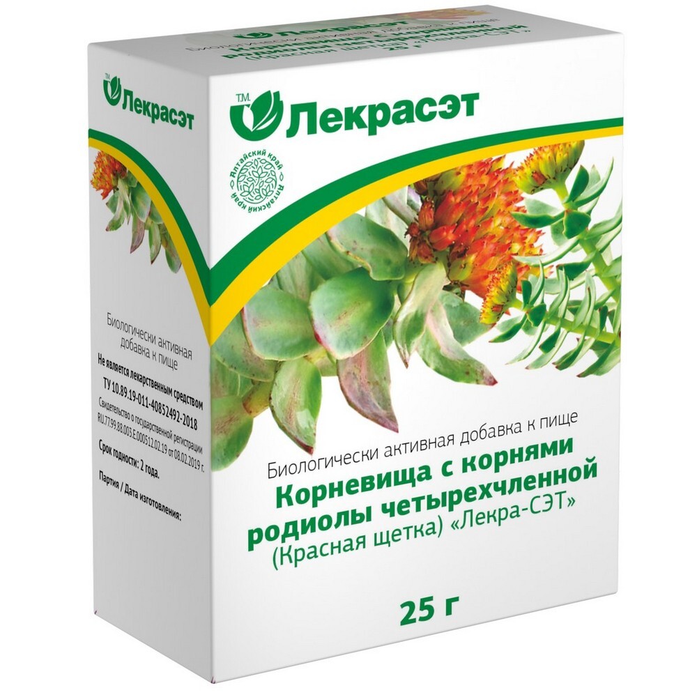 Изображение товара Родиолы четырехчленной (красная щетка) корневища с корнями лекра-сэт 25 гр