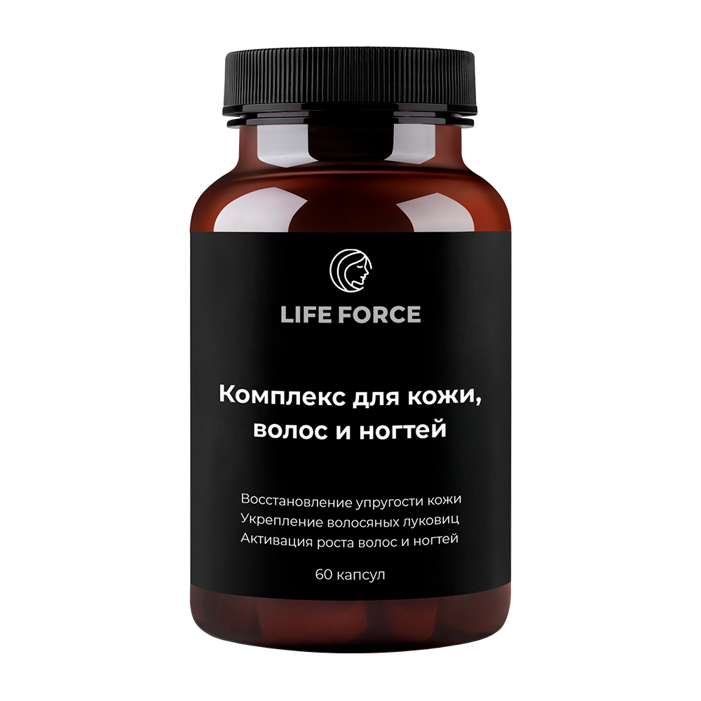 Изображение товара Комплекс для кожи волос и ногтей Life Force 60 капсул, активная формула витаминов и минералов