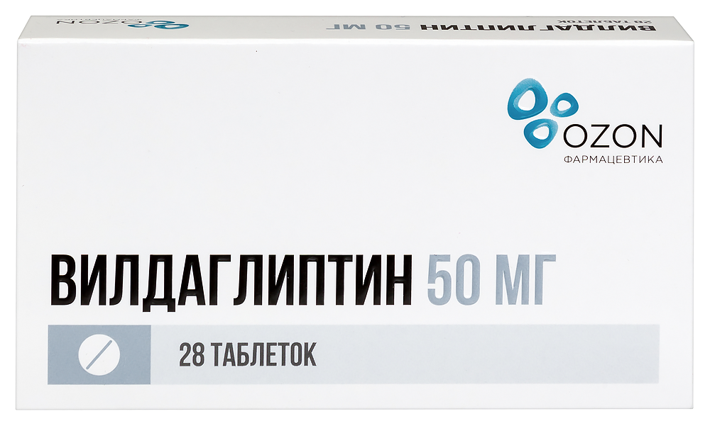 Изображение товара Вилдаглиптин 50 мг 28 шт. таблетки