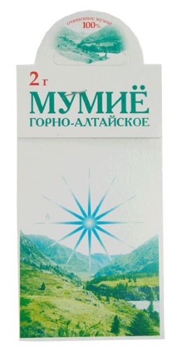 МУМИЕ ГОРНО-АЛТАЙСКОЕ ПЛАСТИНЫ ПО 2,0Г инструкция по применению