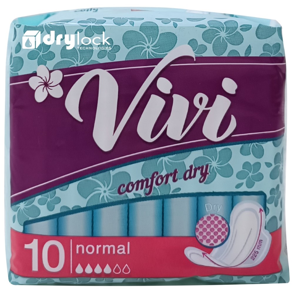 Vivi прокладки женские comfort dry normal 10 шт. - цена 97 руб., купить в  интернет аптеке в Москве Vivi прокладки женские comfort dry normal 10 шт.,  инструкция по применению