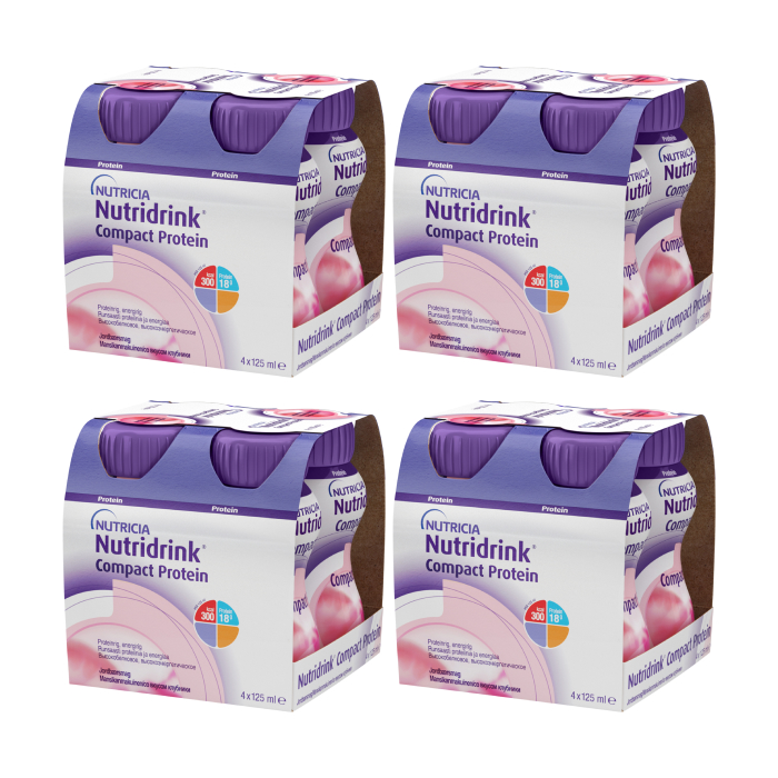 Изображение товара Набор белковое питание 4 уп Нутридринк Компакт Протеин Клубника 125г N4 со скидкой 20%