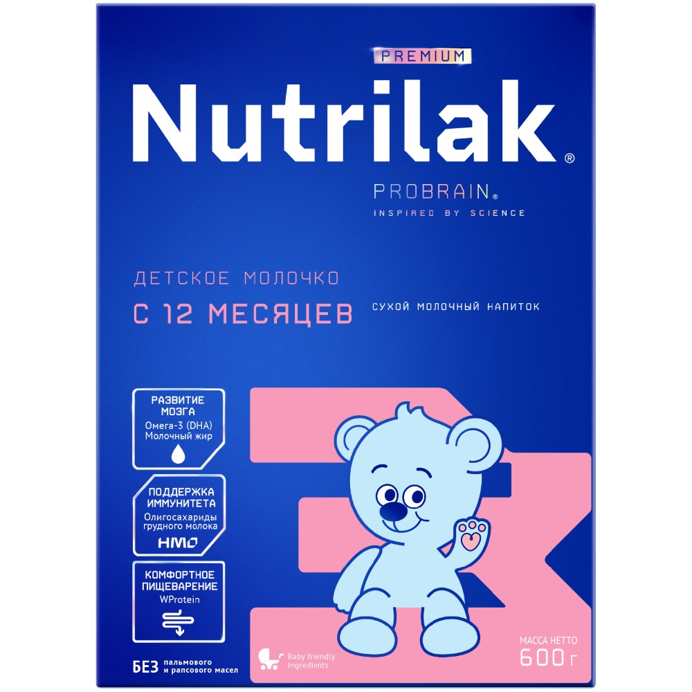Изображение товара Nutrilak premium 3 детское молочко напиток сухой молочный с 12 мес 600г